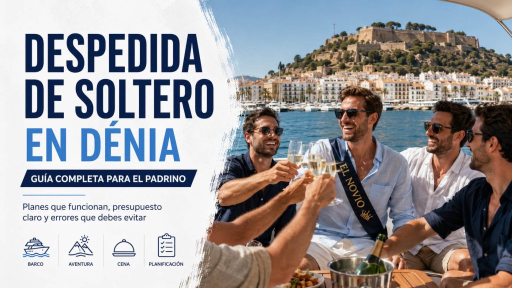Grupo de amigas celebrando una despedida de soltera en barco en Dénia con guía paso a paso para organizar el plan